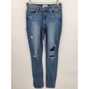 Paige Verdugo Ultra Skinny Distressed Jeans Medium Wash Women's Size 28/30